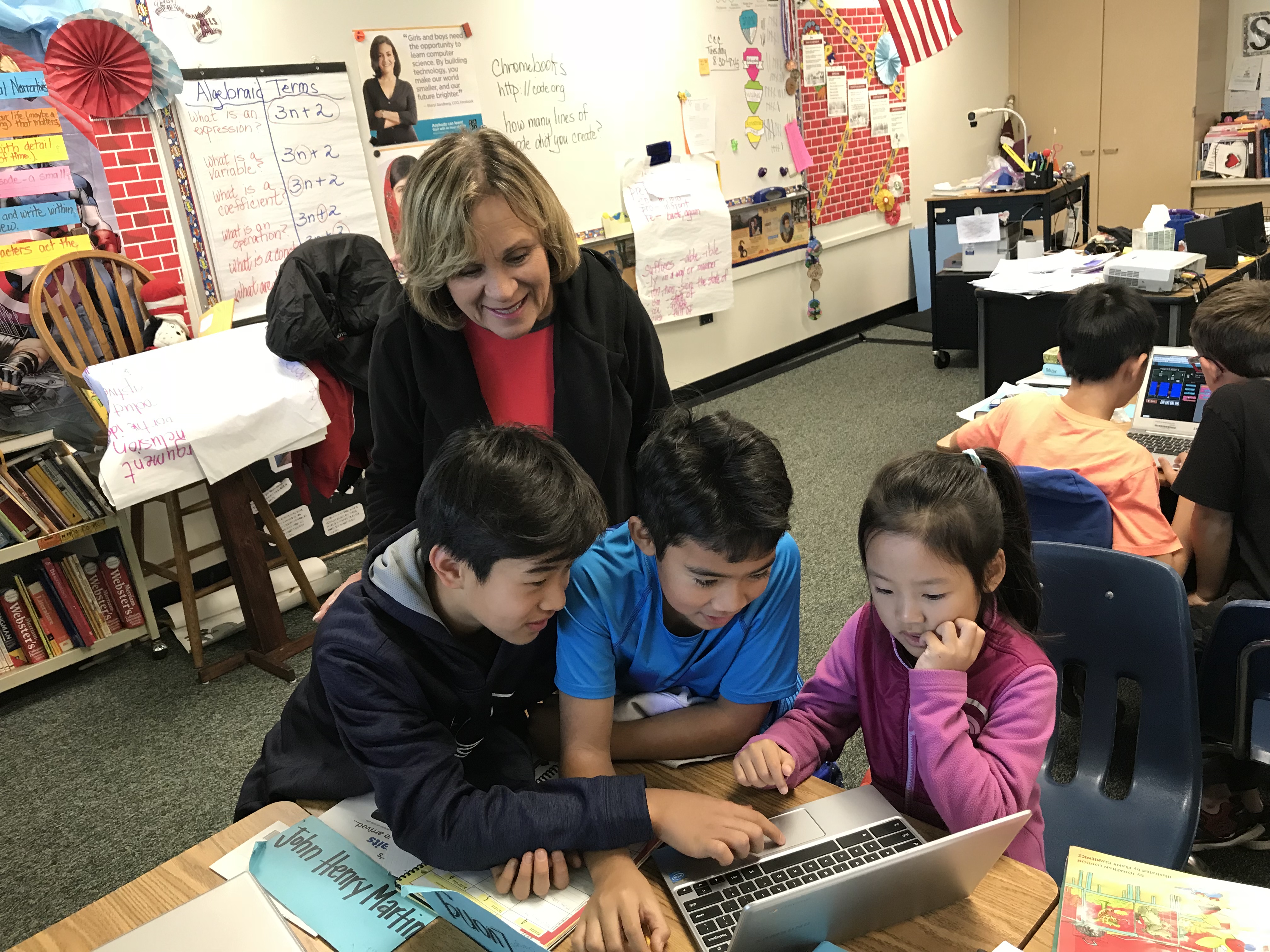 Coding is a difficult skill but these sixth graders make it look easy when they teach their fellow students.