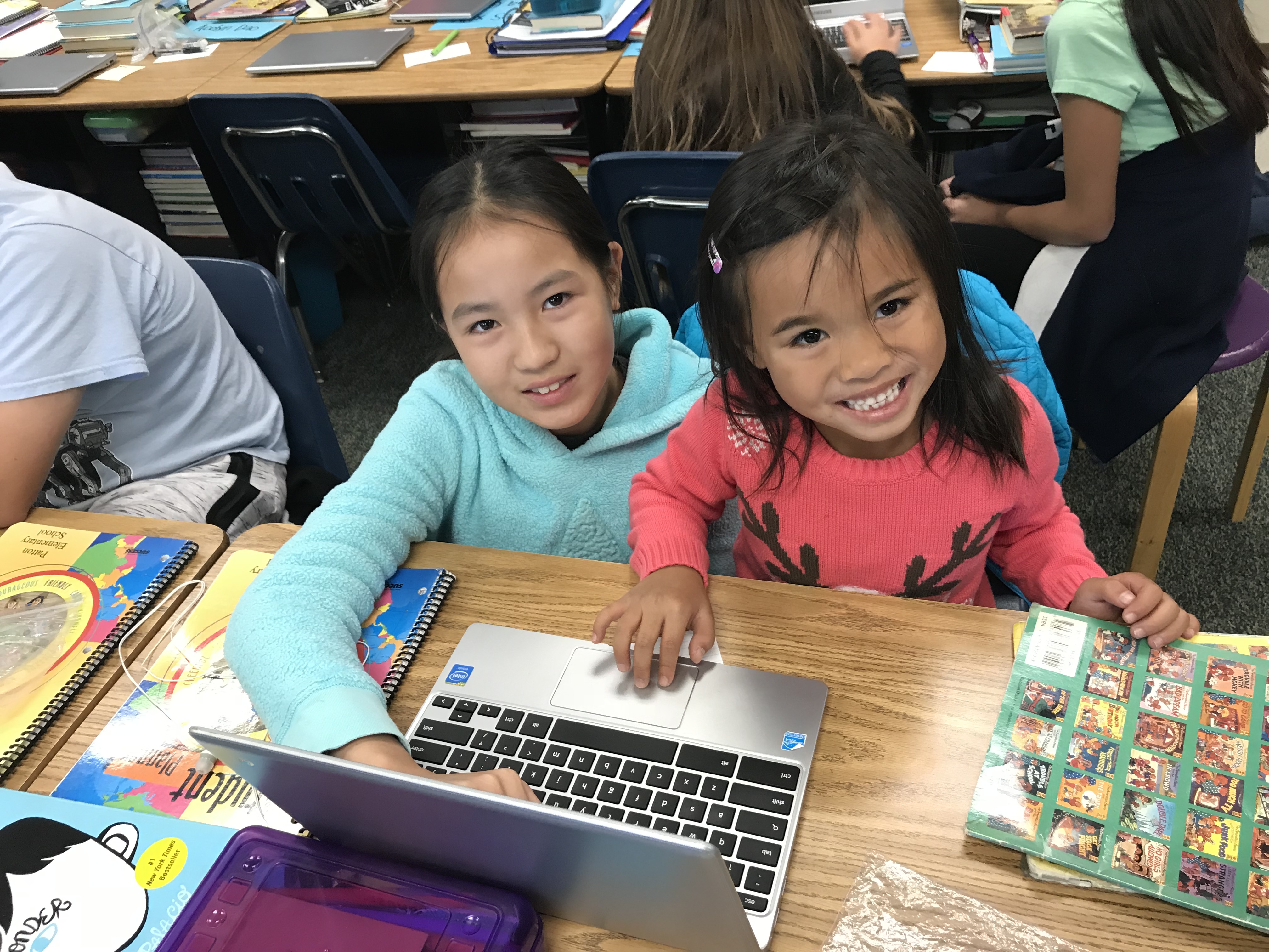 These first graders learn how to code from the best teachers around: their fellow sixth graders!