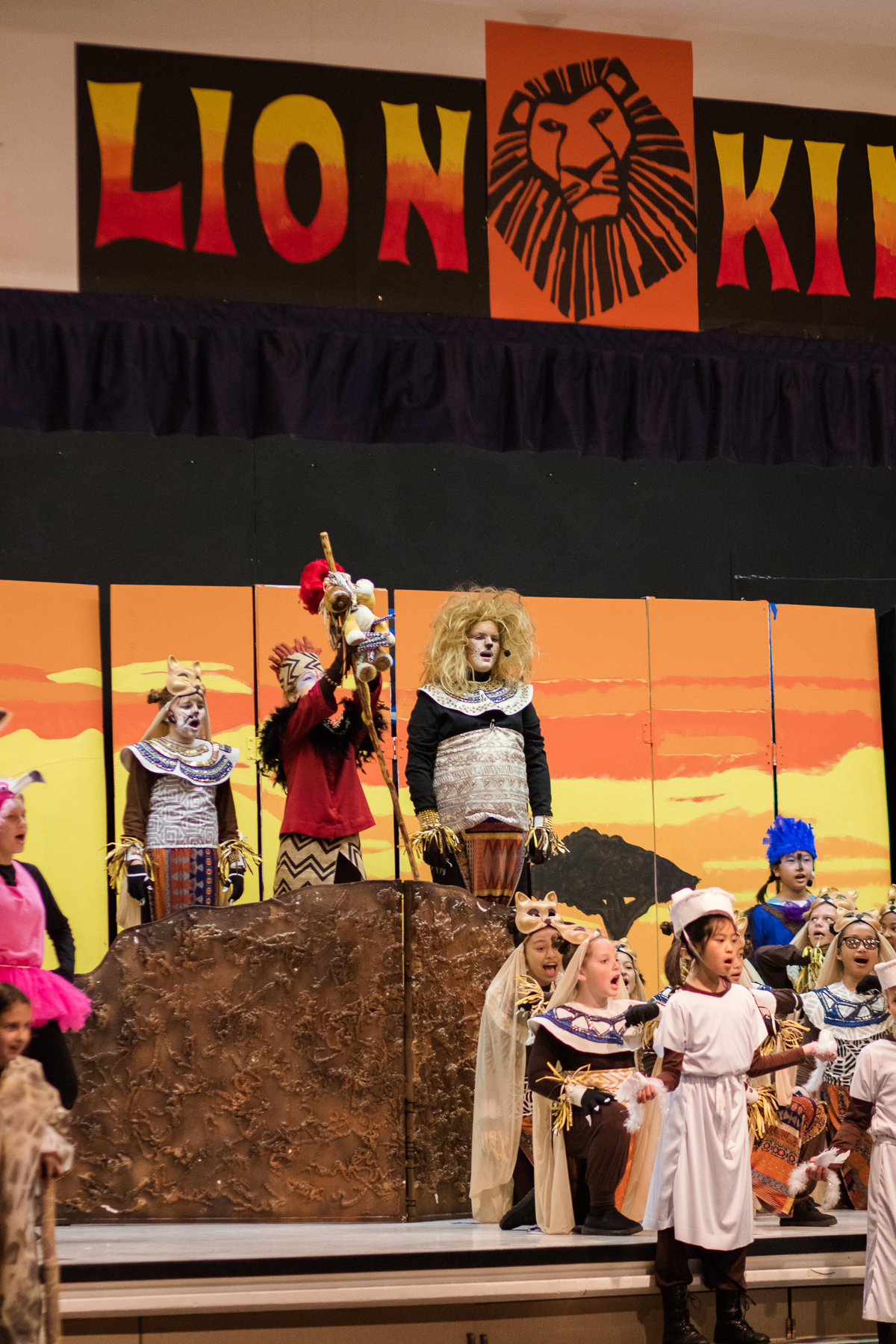 Simba is shown his kingdom at Pride Rock during this Lion King performance!